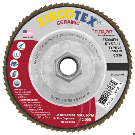 Flexovit FLAP DISC ZIRCOTEX CERAMIC Z5004FH